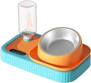 LZL Set Pet Slow Feeder with Stainless Steel-Tilted Cat Bowls