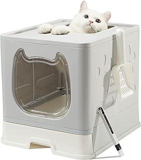 Pawsayes Foldable Cat Litter Box with Lid