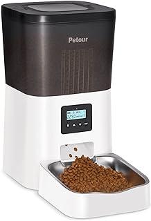 Petour Automatic Cat Feeder with Stainless Steel Bowl&Lock Lid