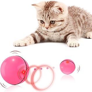 Interactive Cat Toys for Indoor Kitten,Upgraded Version Self Rotating Electronic USB Rechargeable Wick-in
