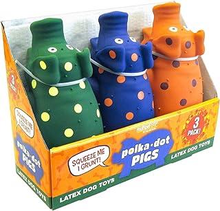 Multipet Polka-Dot Pigs Latex Dog Toy