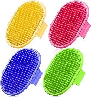 4 Pieces Pet Bath Brush for Dog and Cat with Short or Long Hair