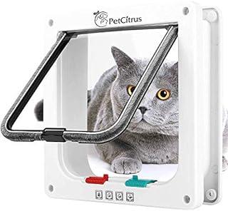 PetCitrus Cat Door Large – 4 Way Locking