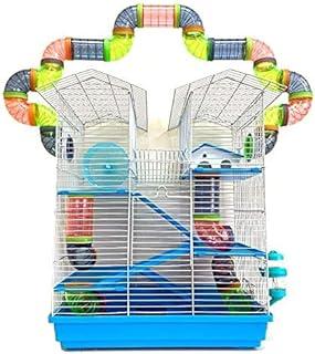 5-Floors Large Twin Tower Syrian Hamster Rodent Gerbil Mouse Mice Rat Cage with Crossover Tube Tunnel