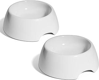 MSBC Ceramic Dog Food Bowl for Small Medium dogs and cats 14OZ Set of 2