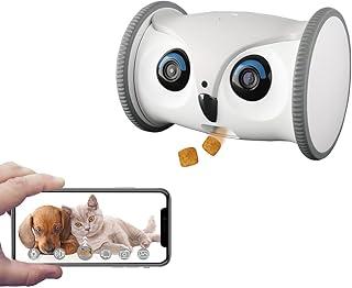 SKYMEE Owl Robot: Mobile Full HD Pet Camera with Treat Dispenser, Remote Control via App