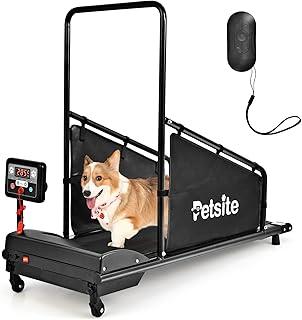 PETSITE Dog Treadmill with 1.4″ LCD Display Screen, 200 LBS Capacity