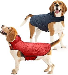 metric USA Comfort Fit Dog Clothes Warm dog Coat Windproof Reversible