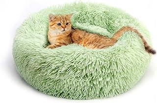 Allnewo Detachable Original Calming Donut Cat and Dog Bed 20′” Luxury Shag Long Fur Cuddler