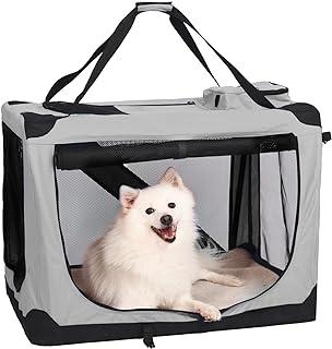 Portable Soft Collapsible Dog Crate Grey