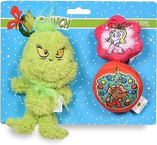 Dr. Seuss The Grinch Snowflake Squeaky Dog Toy 3 Pack