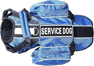 Haoyueer Service Dog Backpack Harness Vest Removable Saddle Bags