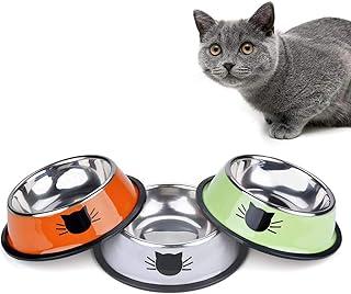 Cat Bowl 3 Pack Stainless Steel Non Slip Dog Dish
