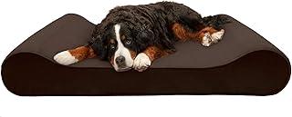 Furhaven Microvelvet Luxe Lounger Supportive Cooling Gel Foam Dog Bed