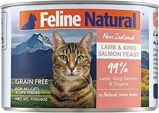Feline Natural Canned Cat Food, Lamb & Salmon 6oz 12 Pack