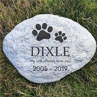 Aveena Personalized Pet Memorial Stones,Pet Dog Garden Markers Outdoor