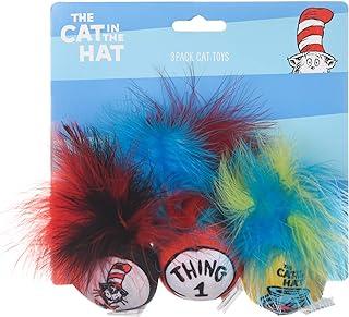 Dr. Seuss Cat in The Hat – 3 Piece Feather toy with catnip