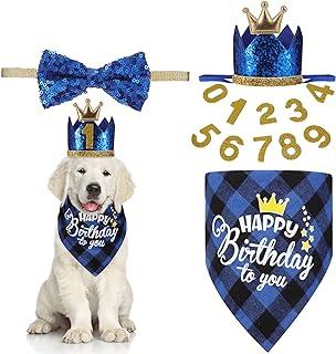 Bandana Scarf Bling Dog Crown Hat Pet Bow Tie Collar Set