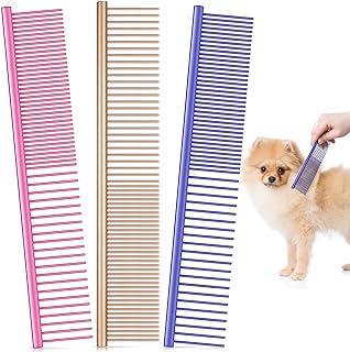 Multi-color Dog Comb with Stainless Steel Teeth for Removing Tangles