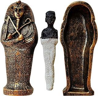 Kocris Casa Aquarium Mummy Gold Coffin Decoration Egypt Fish Reptile Turtle Tank Dcor Ornament Pet Bronze