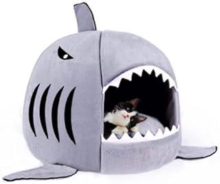 Shark-Shaped House Pet Bed with Cushion and One Warm Kennels