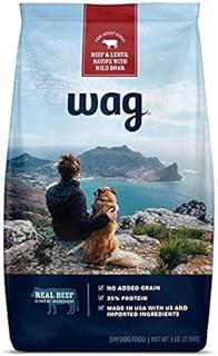 Amazon Brand – Wag High Protein Dry Dog Food Beef and Lentil Recipe with Wild Boar, Grain Free