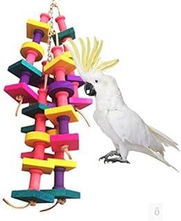 Keersi Natural Wood Bird Chew Toy for Medium Large Parrot