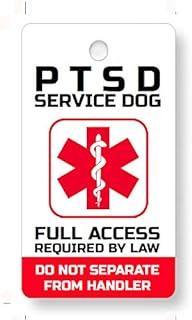 Just 4 Paws PTSD Service Dog Key and Collar Tag (PT21)