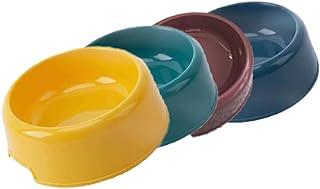 Plastic Dog Bowls – 4 Color Set (Multicolor)