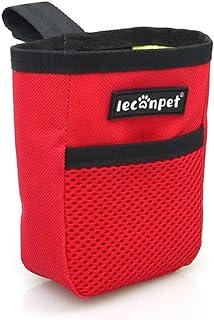 Leconpet Dog Treat Pouch for Puppy Training and Walking (Red)