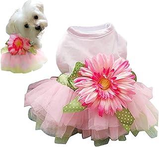 Petea Daisy Flower Gauze Tutu Dog Dress