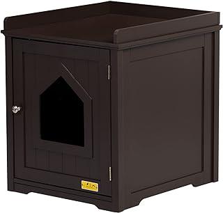 Nightstand Table Enclosed Litter Boxenclosure Furniture Hidden Cabinet