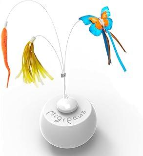 Migipaws Interactive Butterfly Feather Mice Spin with Smart Rolling Ball for Indoor Kitten