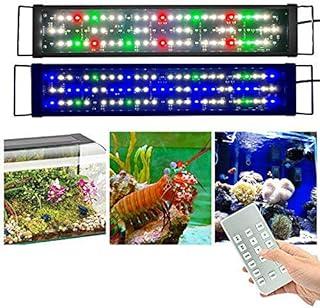 KZKR Aquarium Light 24-32 inch Remote Control Multi-Color LED Hood Lamp Dimmable Timing for Freshwater Marine Plant Fish Tank