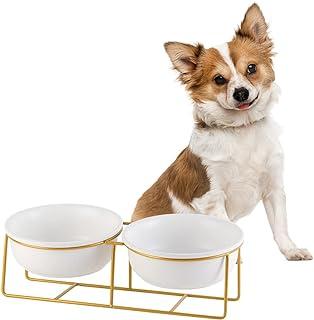 Small Double Elevated Dog Bowls