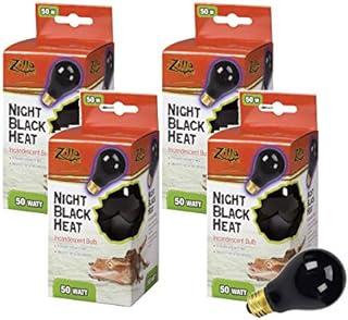 Zilla Reptile Terrarium Heat Lamp Incandescent Bulbs, Night Black