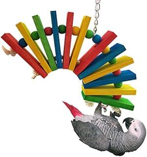BWOGUE Colorful Wooden Bird Toys for African Grey Parrot