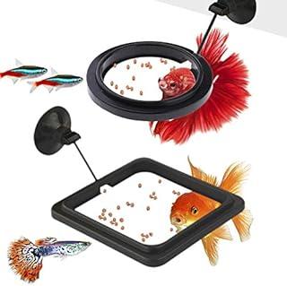SunGrow 2 Betta Feeding Ring, Prevent Water Turbulence from washing Food into Filter