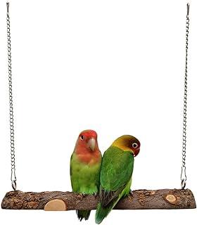 Natural Wooden Swing Toys for Parakeet Cockatoo