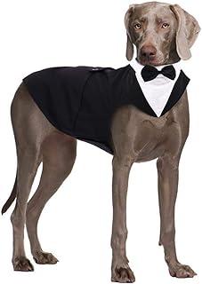 Dog Tuxedo Costume Wedding Party Outfit with Detachable Collar