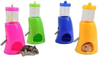 Hamster Fountain Water Bottle Holder Dispenser Food Container Cool Room Mice Random Color