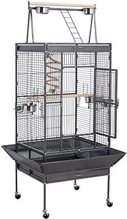 Yaheetech 69-inch Wrought Iron Rolling Large Parrot Bird Cage for African Grey Small Quaker