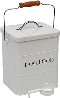 Geyecete Dog Treats Tin with Lid & Spoon for dog Food Storage