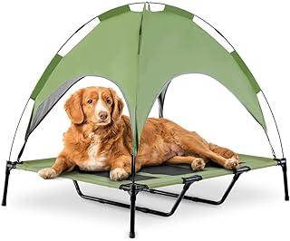 Free Paws 600D Oxford Large Elevated Dog Bed with Canopy