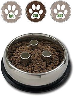 Top Dog Chews Brake Fast Slow Feed Stainless Steel Bowl