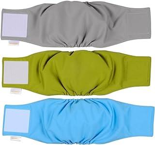 He&Ha pet Male Dog Wraps Washable Pet Belly Band Set of 3
