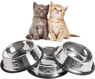 WANTKA Cat Bowl Non-Slip Rubber Base for Small Dogs