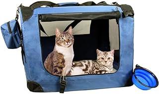 Prutapet Large Cat Carrier with Collapsible Litter Box and Bowl