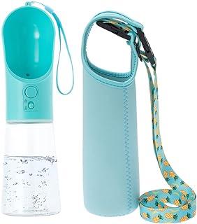PUPTECK Portable Dog Water Bottle with Cup Cover