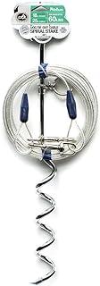 Pet Champion 18 Inch Spiral and Standard Reflective 60 Pound Tie Out 25 Feet Cable Combo
